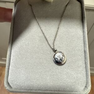 Locket 925 Sterling Silver Etched Photo Pendant/Necklace, Round, 15” Bojar